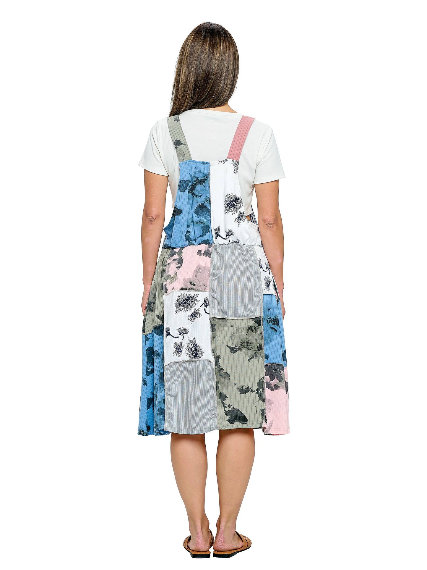 Overall Dress Floral Patchwork Dress