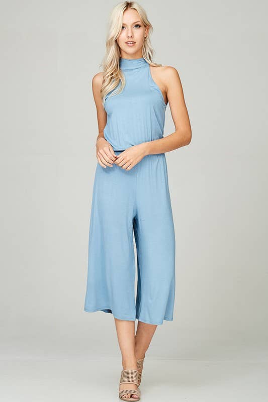 Jersey Halter Midi Jumpsuit