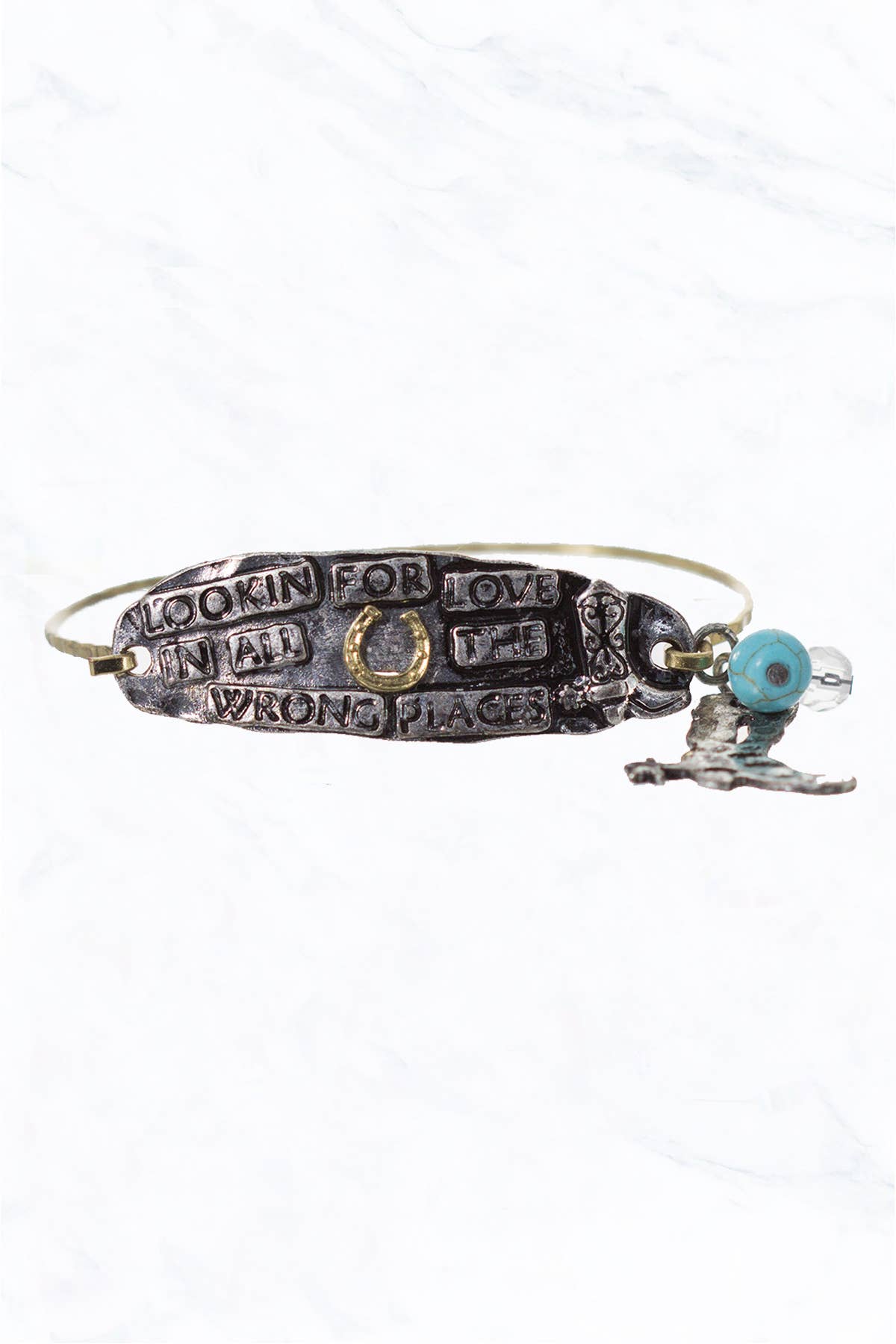 Suzie Q USA - Phrase and Themed Item Charms Latch Bracelet