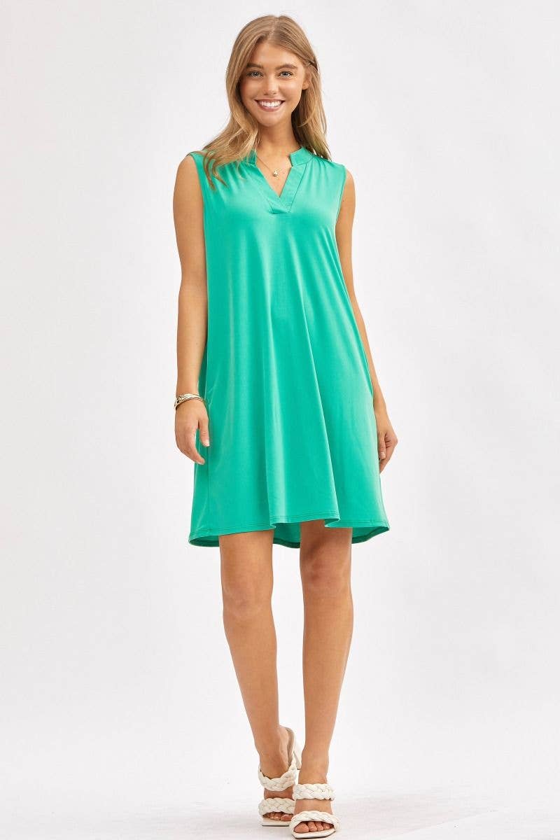 Elegant Solid Colored Dress