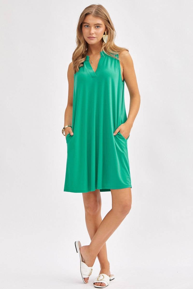 Elegant Solid Colored Dress