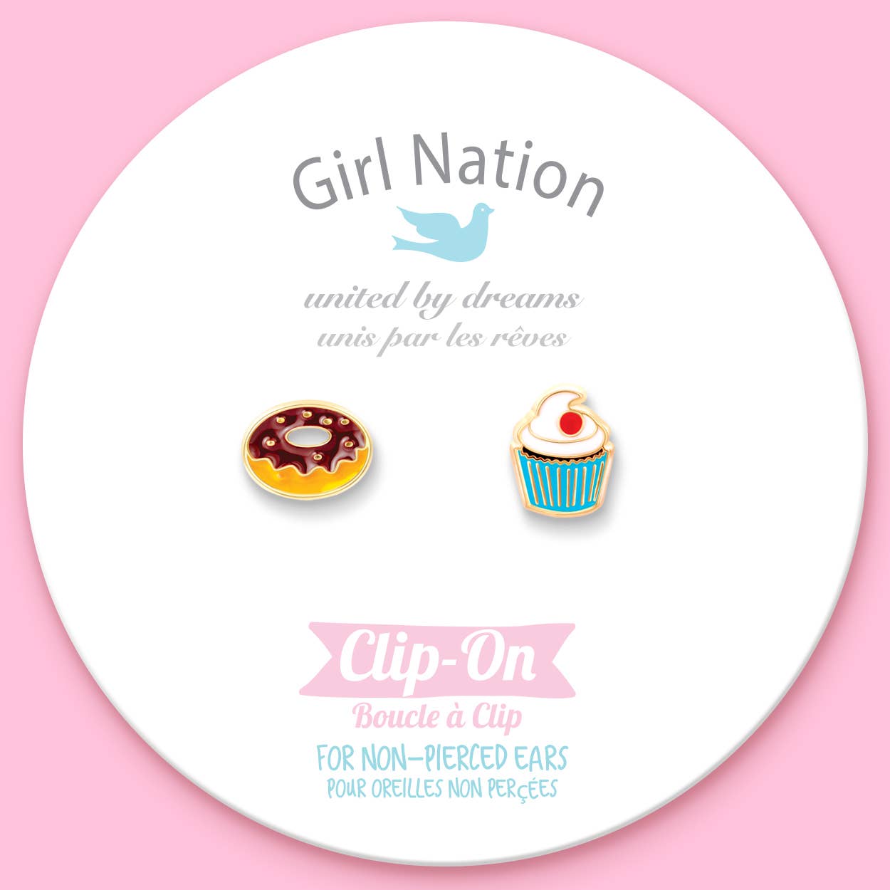 Girl Nation - "The Perfect Pair"- Sugar Rush Clip-On Earrings
