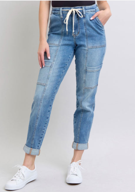 Judy Blue Blue Jean High Rise Cuffed Joggers-88909