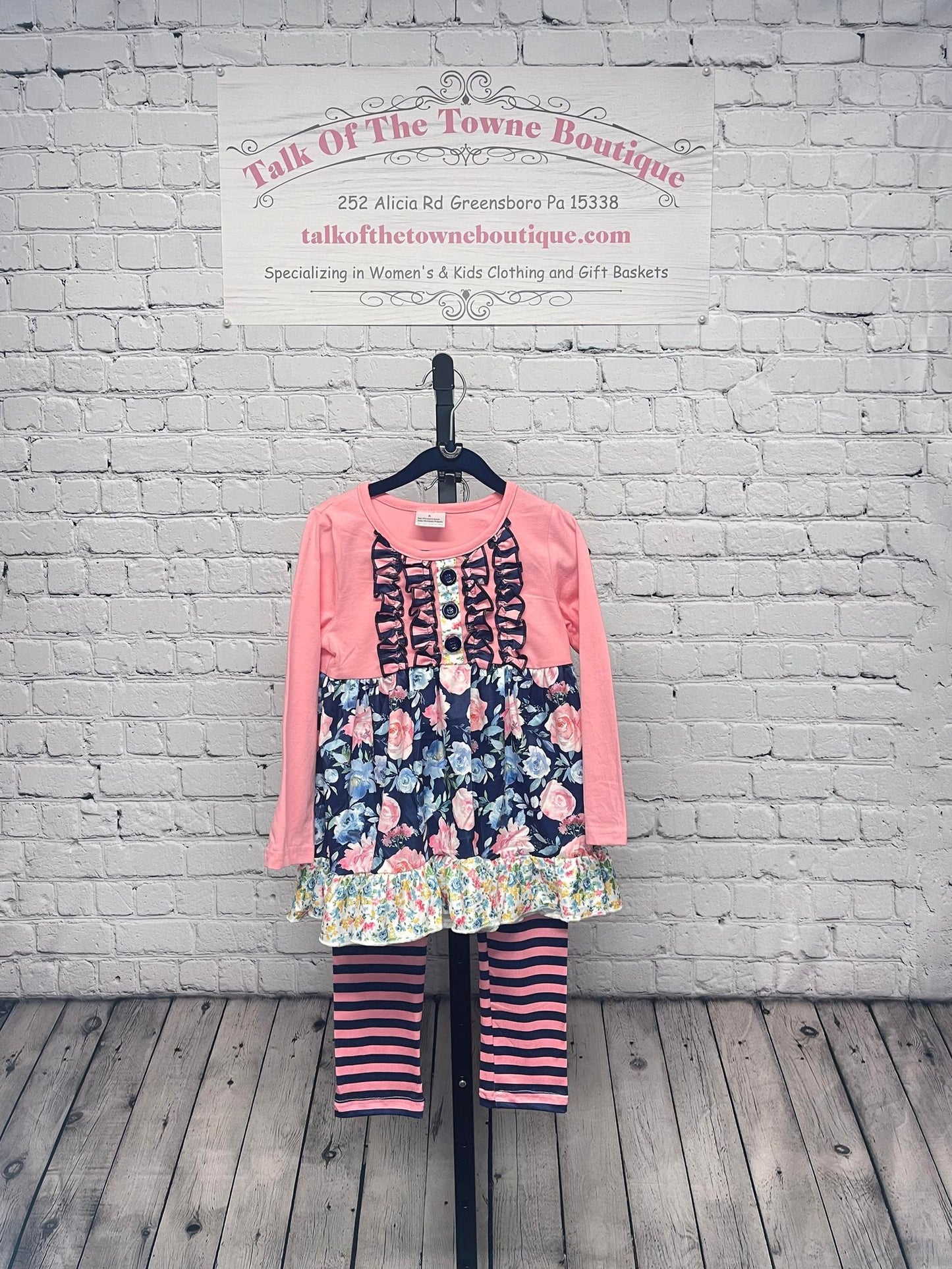 Clearance 2 Piece set - Pink Floral