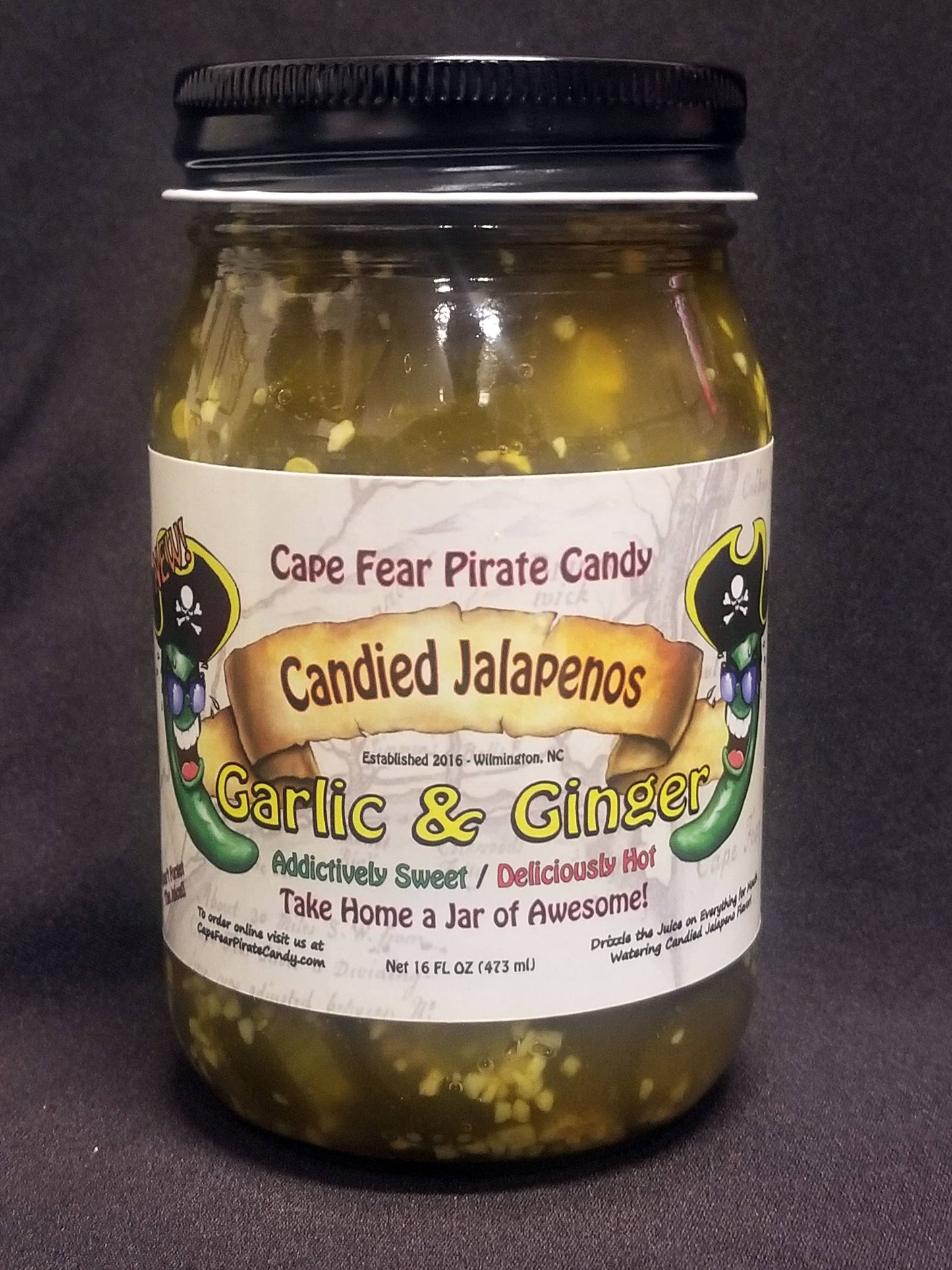 Garlic & Ginger Candied Jalapenos