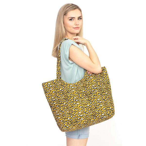 Leopard Print Canvas tote