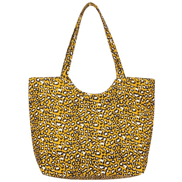 Leopard Print Canvas tote