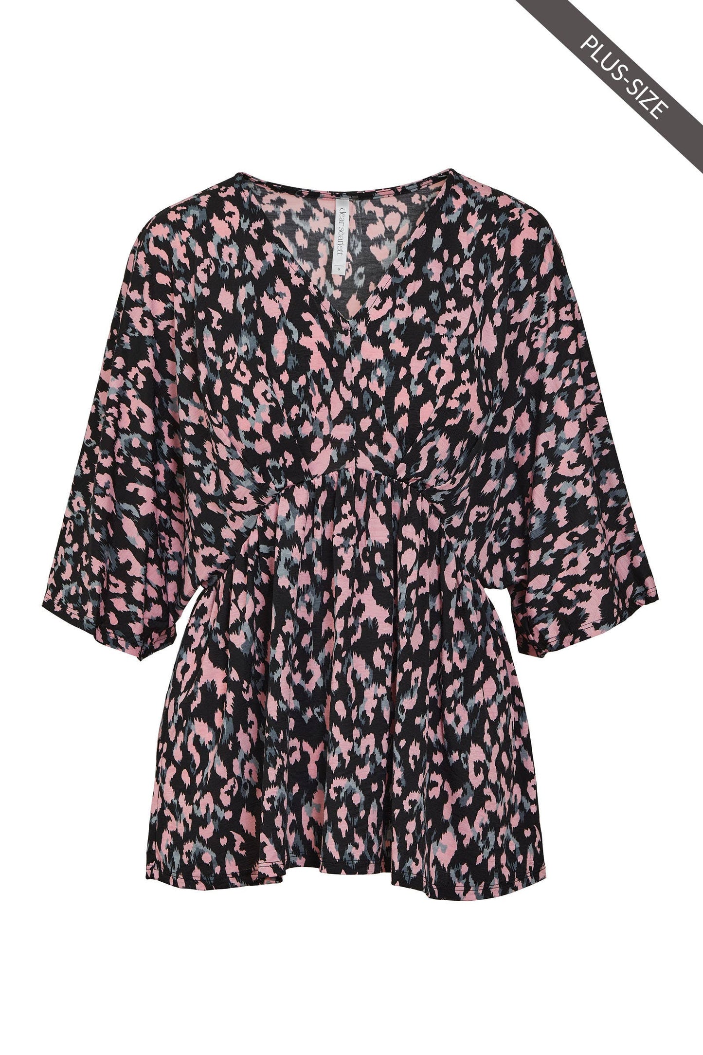 Plus size floral print V-neck dreamer top