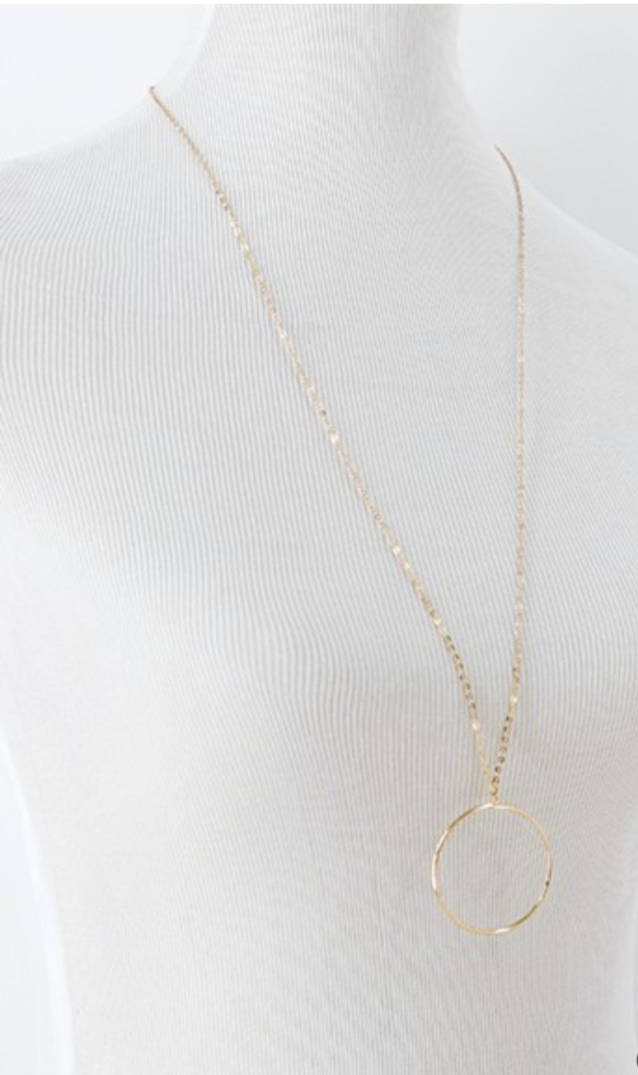 Metal Pendant Necklace (Silver)