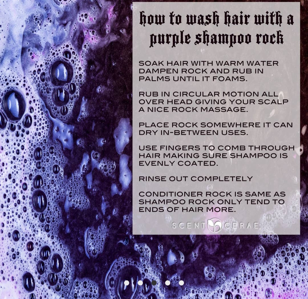 Scentcerae Hair Rock Purple Toner Shampoo & Conditioner Rocks