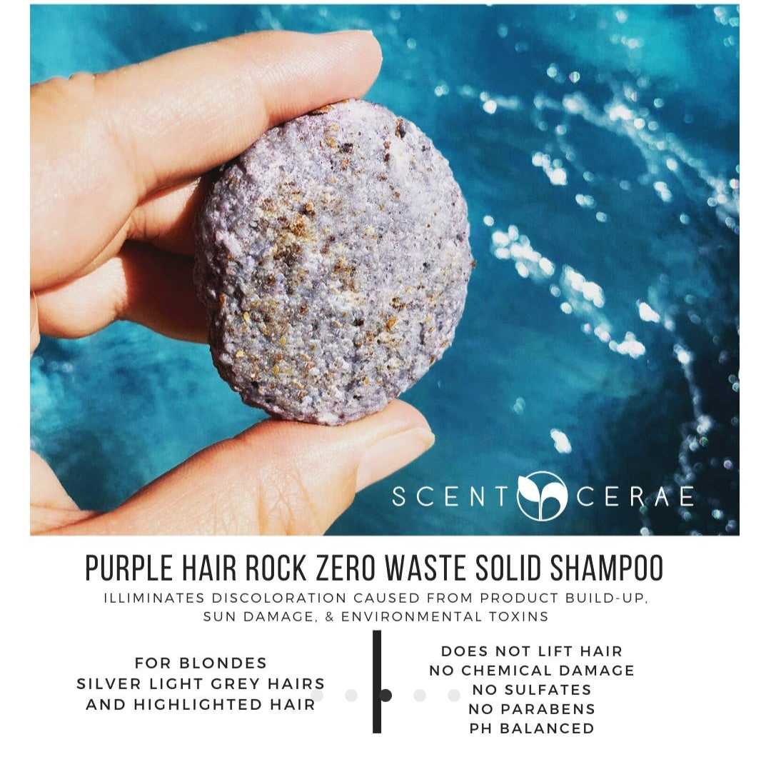 Scentcerae Hair Rock Purple Toner Shampoo & Conditioner Rocks