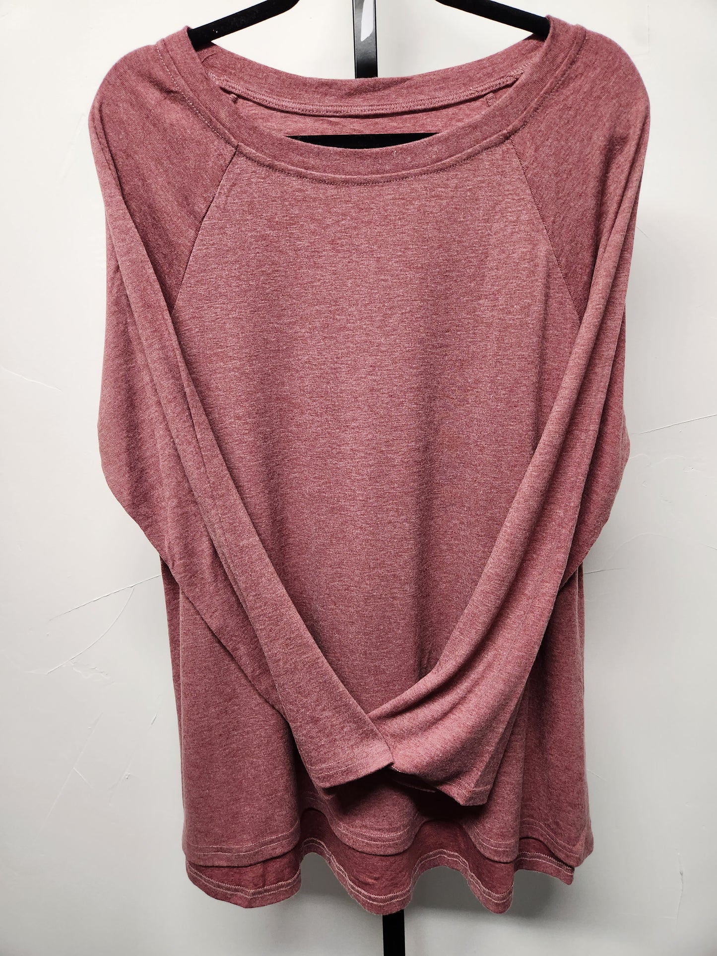 Burgundy long sleeve top