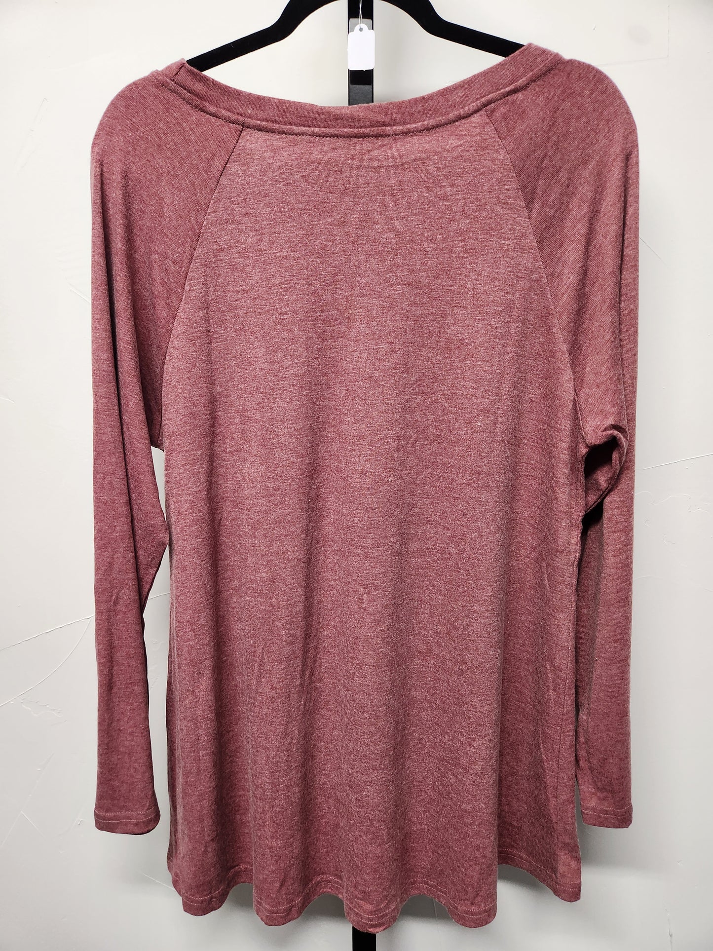 Burgundy long sleeve top
