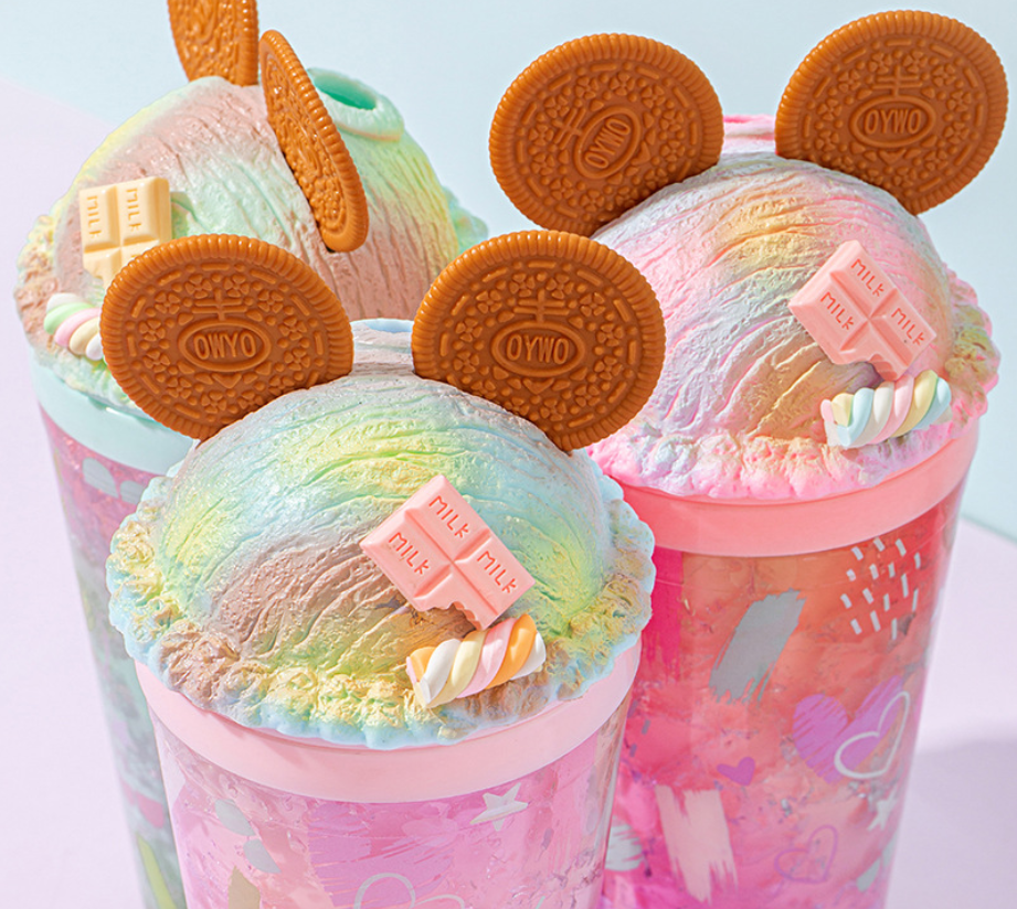 Cookie Mouse Ear Sweets Rainbow Tumbler - 16 Oz: Pink