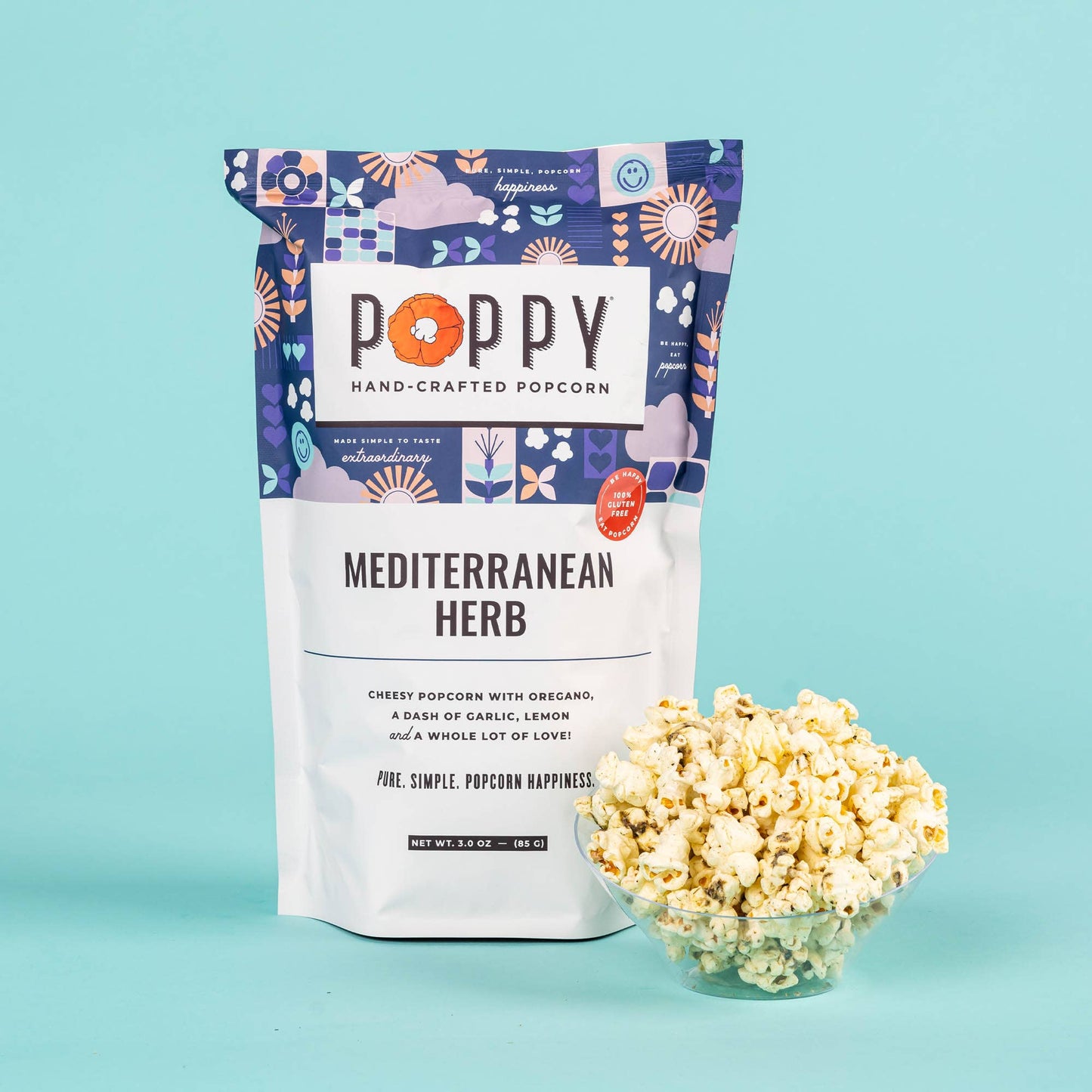 Poppy Hand-Crafted Popcorn - Mediterranean Herb Popcorn