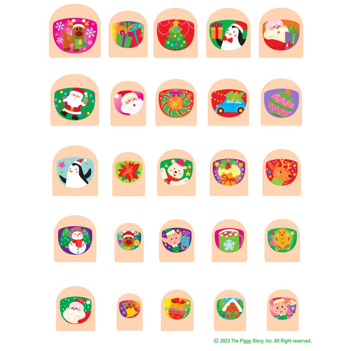 Girl Nation - Lil' Fingers Nail Art for Kids | Holly Jolly Christmas