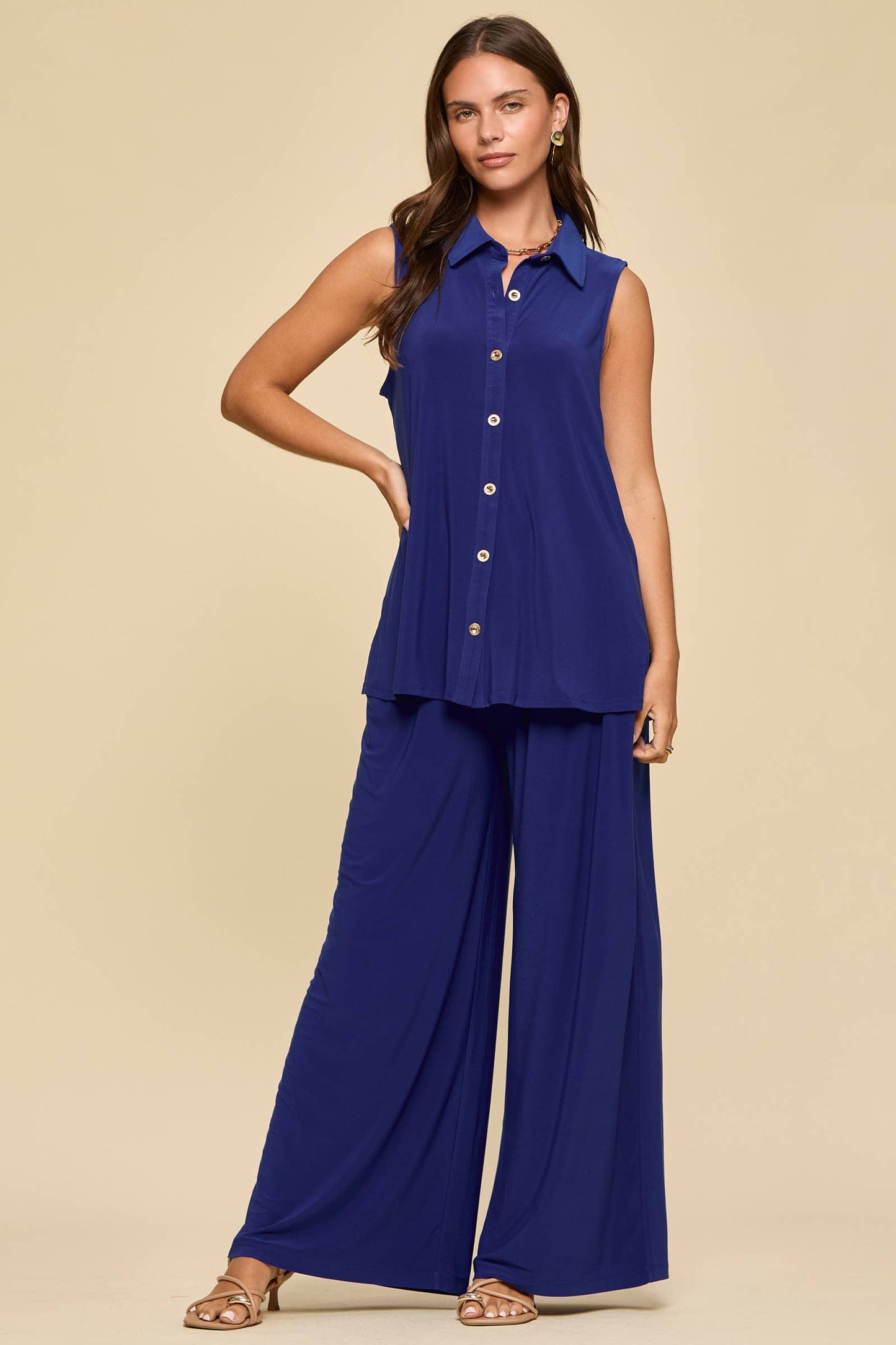 2-Piece Tank + Relaxed Pants Resort Wear Set
