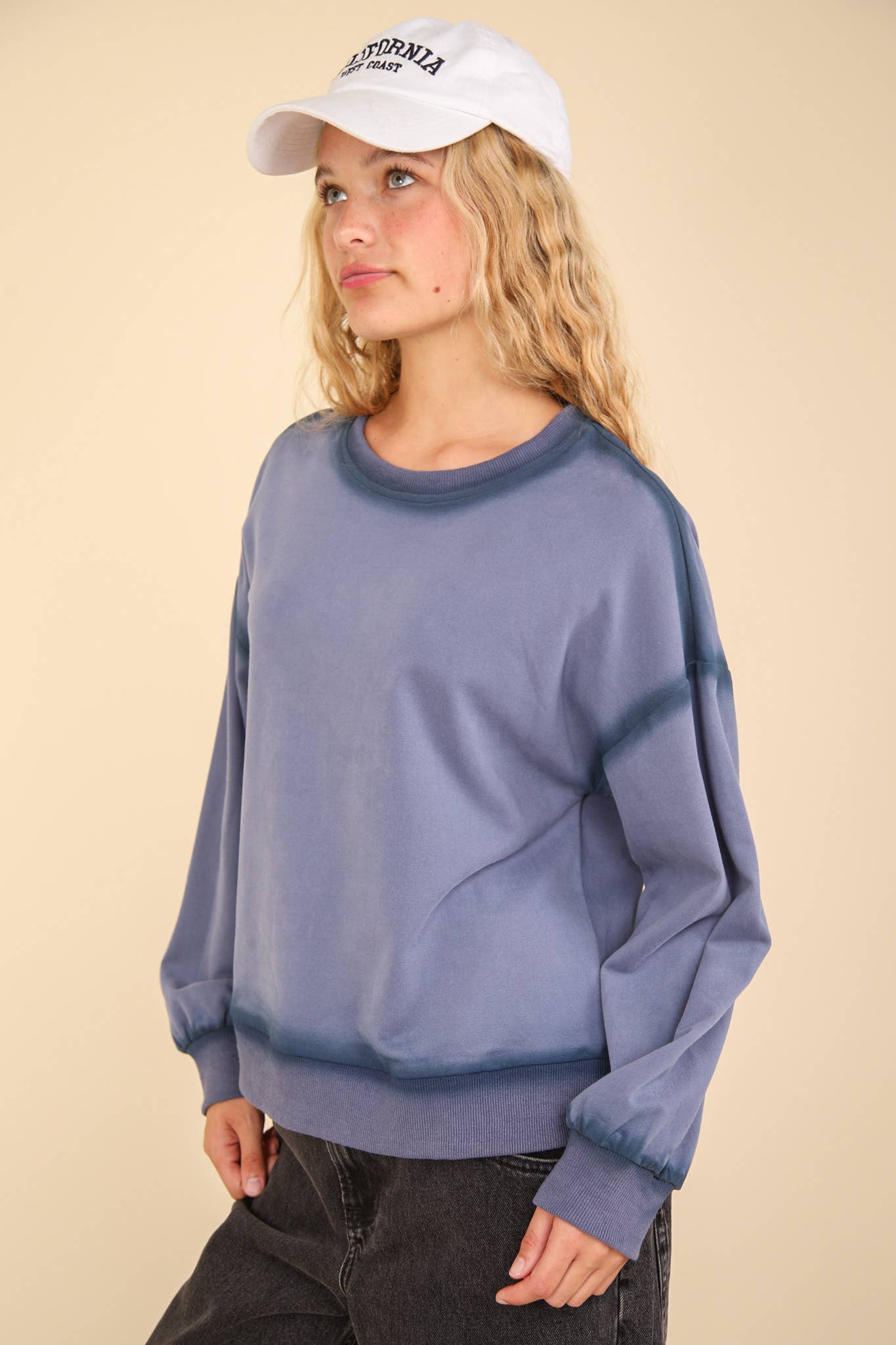 Oversized Sweat Shirt Knit Top