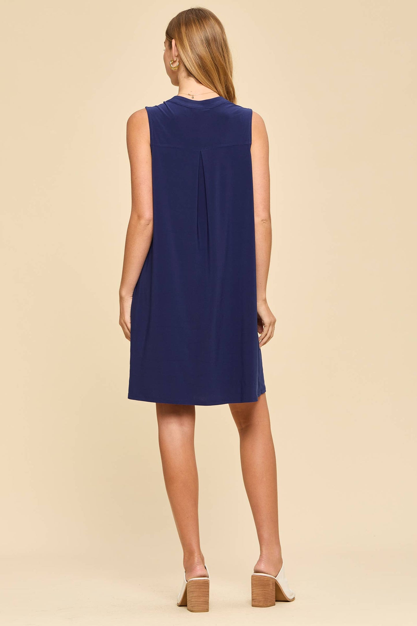 Sleeveless Mandarin Collar Lizzy Dress