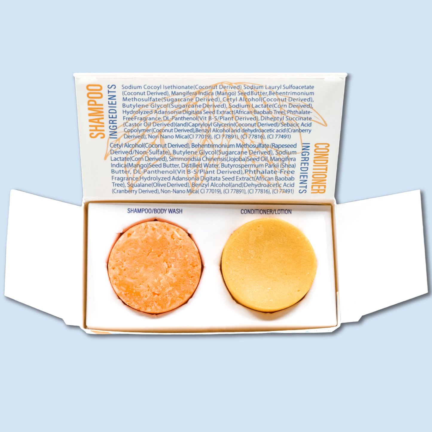 Shampoo & Conditioner Bar Sample Set | Mango |