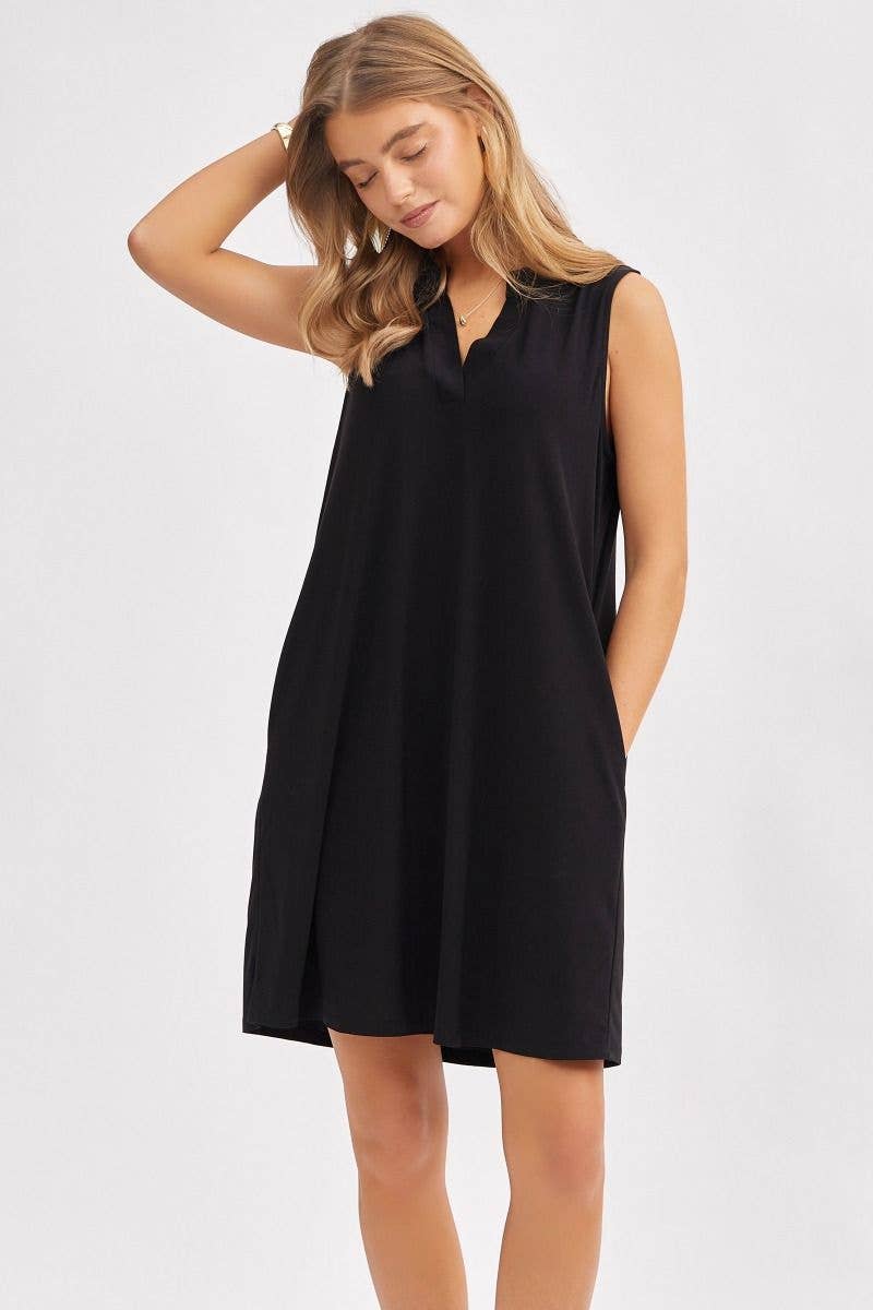Elegant Solid Colored Dress