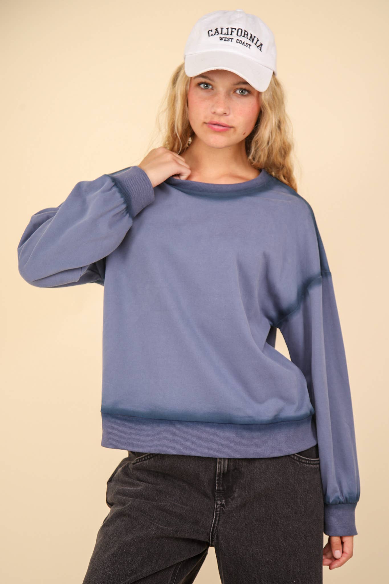 Oversized Sweat Shirt Knit Top