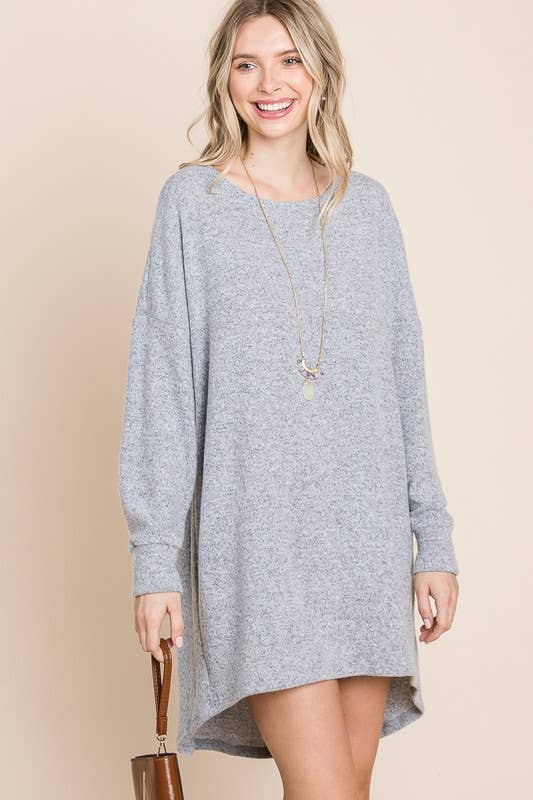 Two-Tone High Low Tunic Top