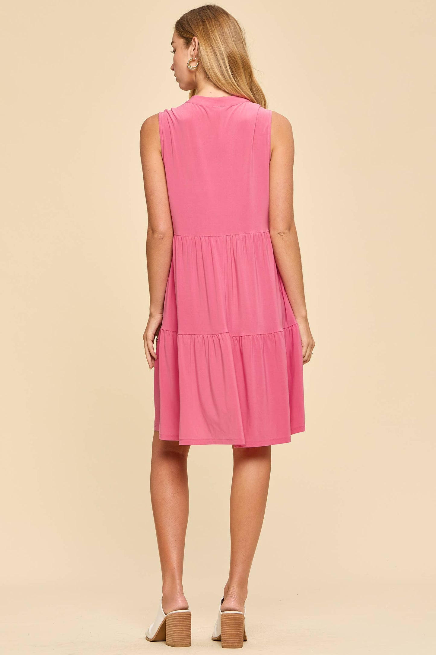Wrinkle-Free Tiered Lizzy Dress