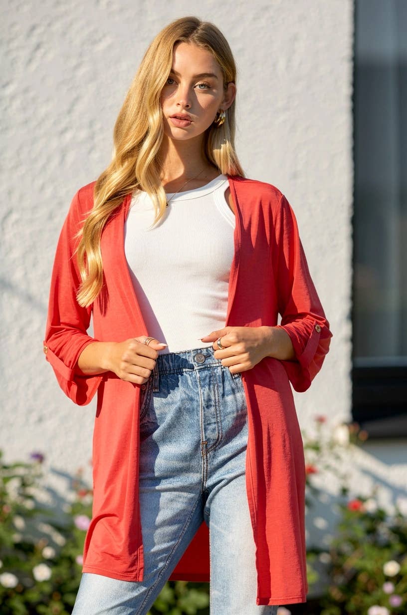 Open Front Cardigan