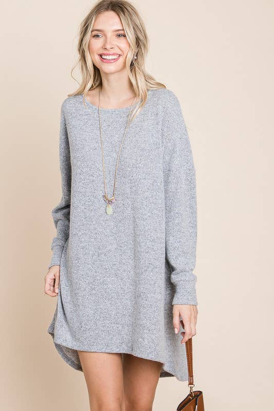 Two-Tone High Low Tunic Top