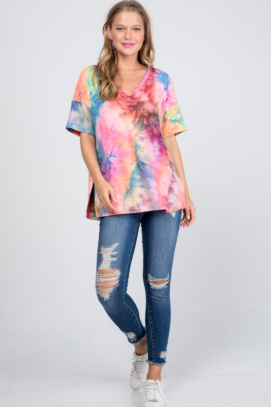 Tie Dye Dolman Sleeve Top