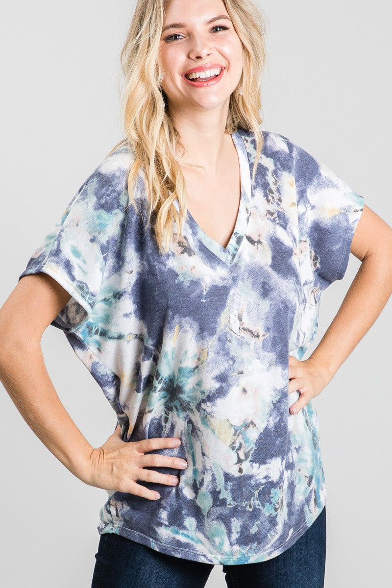 Tie Dye V-Neck Tunic