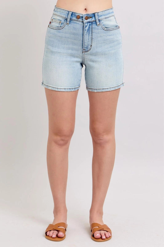 2 Button Mid Length Dad Shorts 152100
