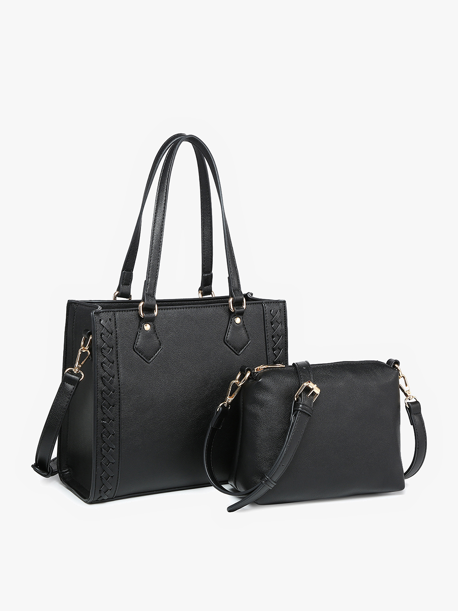 Betsy Structured Braided Crossbody/Satchel