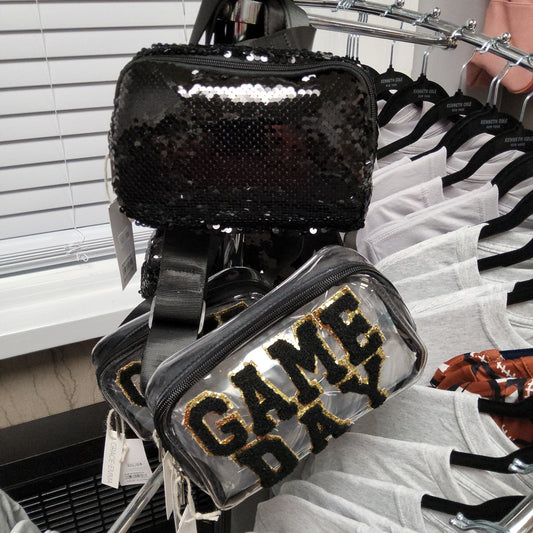 The Black Sequins Belt Bag