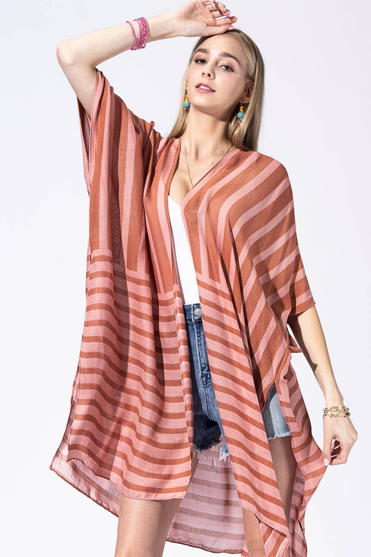 Flamingo Linear Horizon Kimono