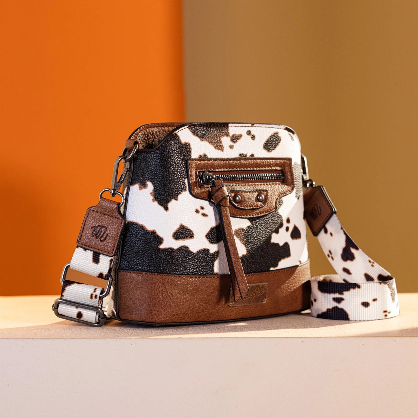 Wrangler Cow Print Crossbody Bag