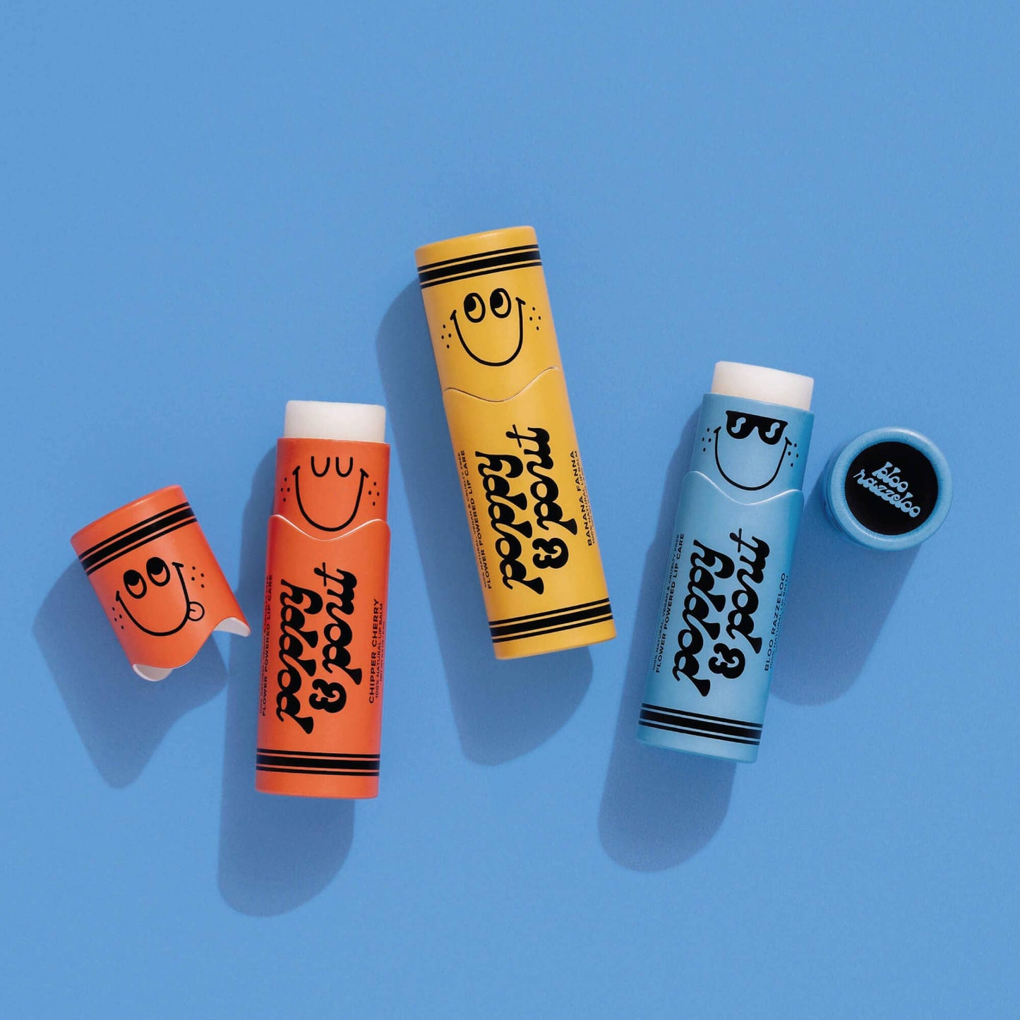 Poppy & Pout - Lip Balm, "Lil Poppies" Bloo Razzeloo