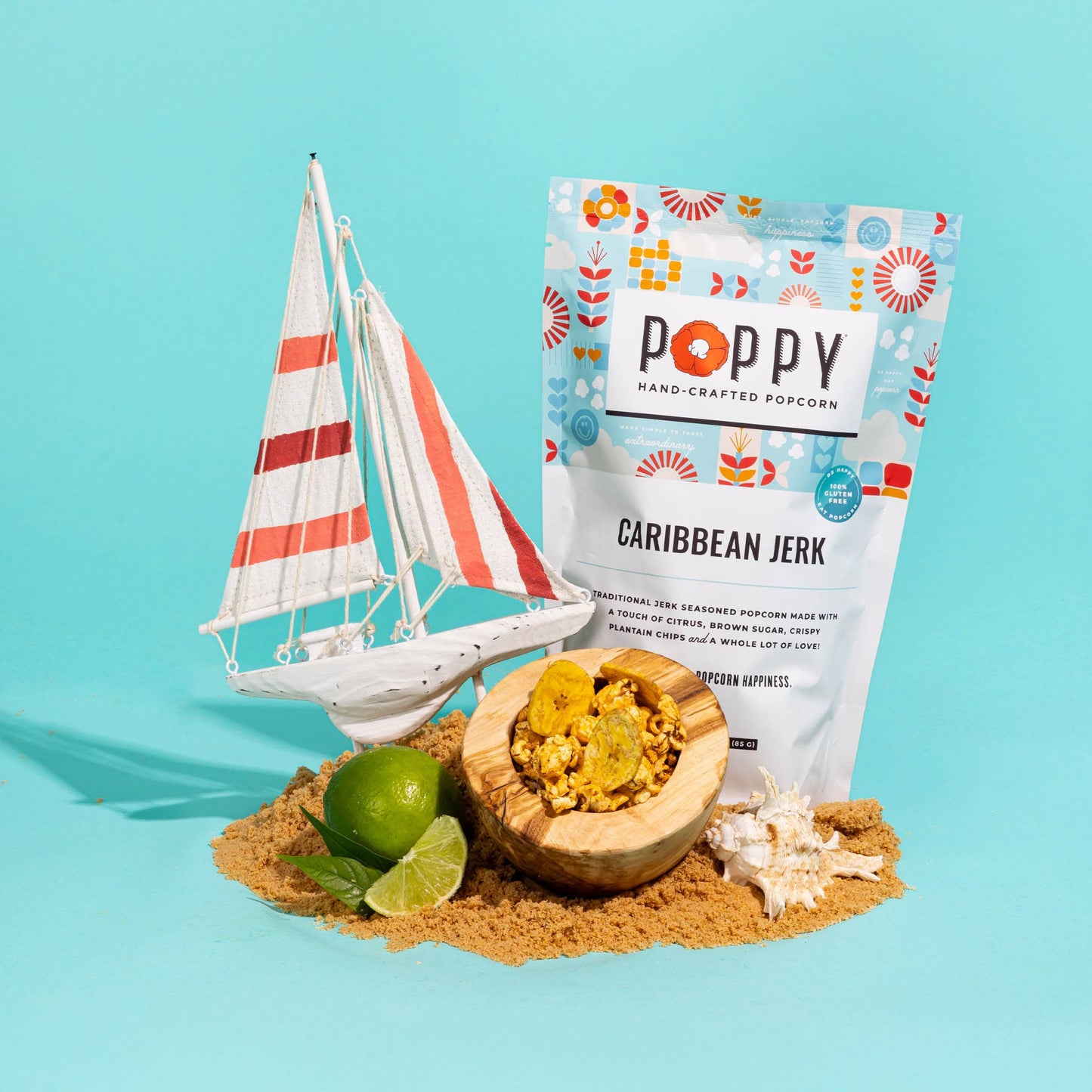Poppy Hand-Crafted Popcorn - Caribbean Jerk Popcorn