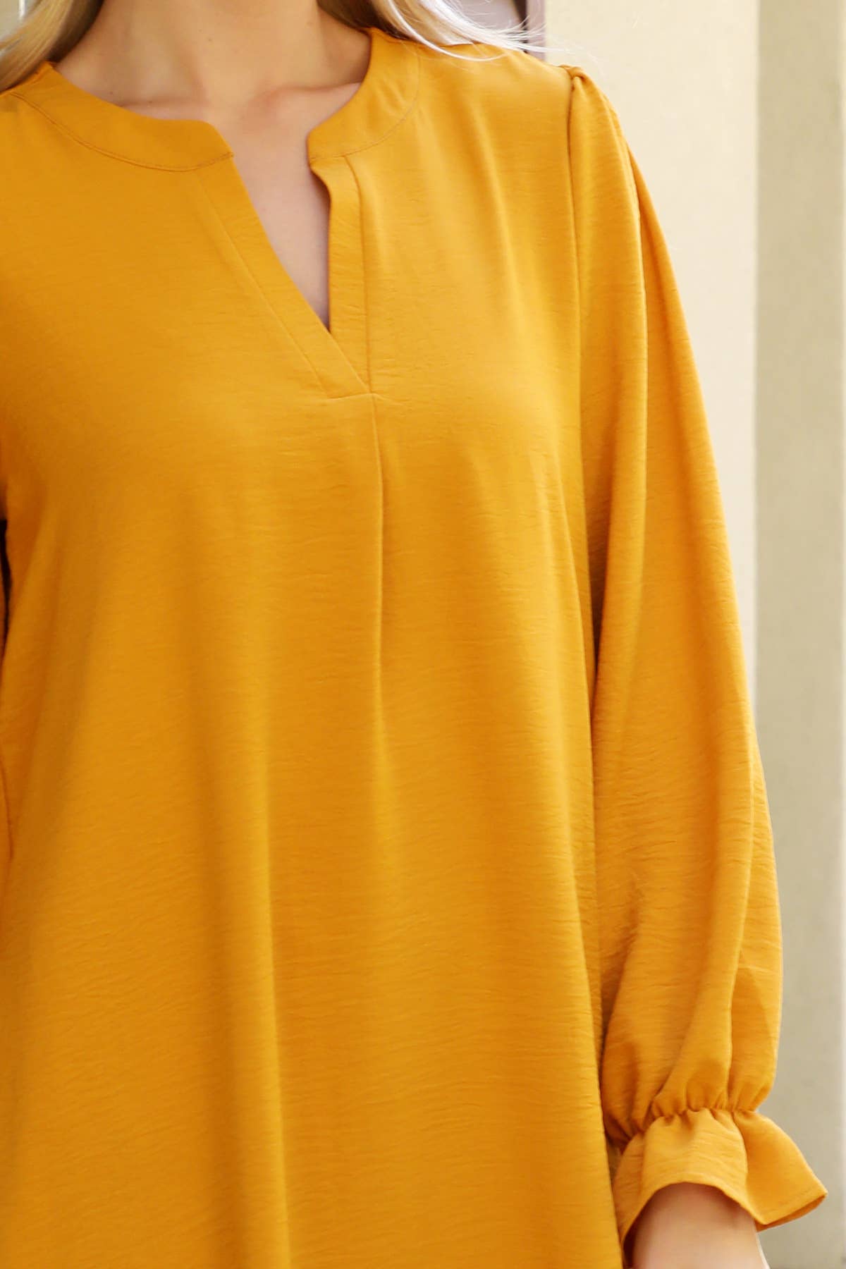 Collared neckline woven dress