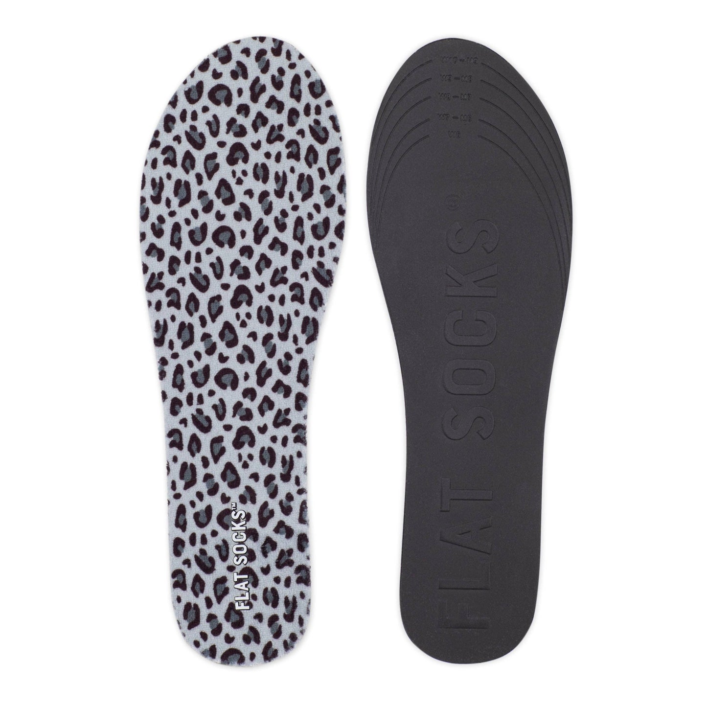 FLAT SOCKS - Snow Leopard Print FLAT SOCKS