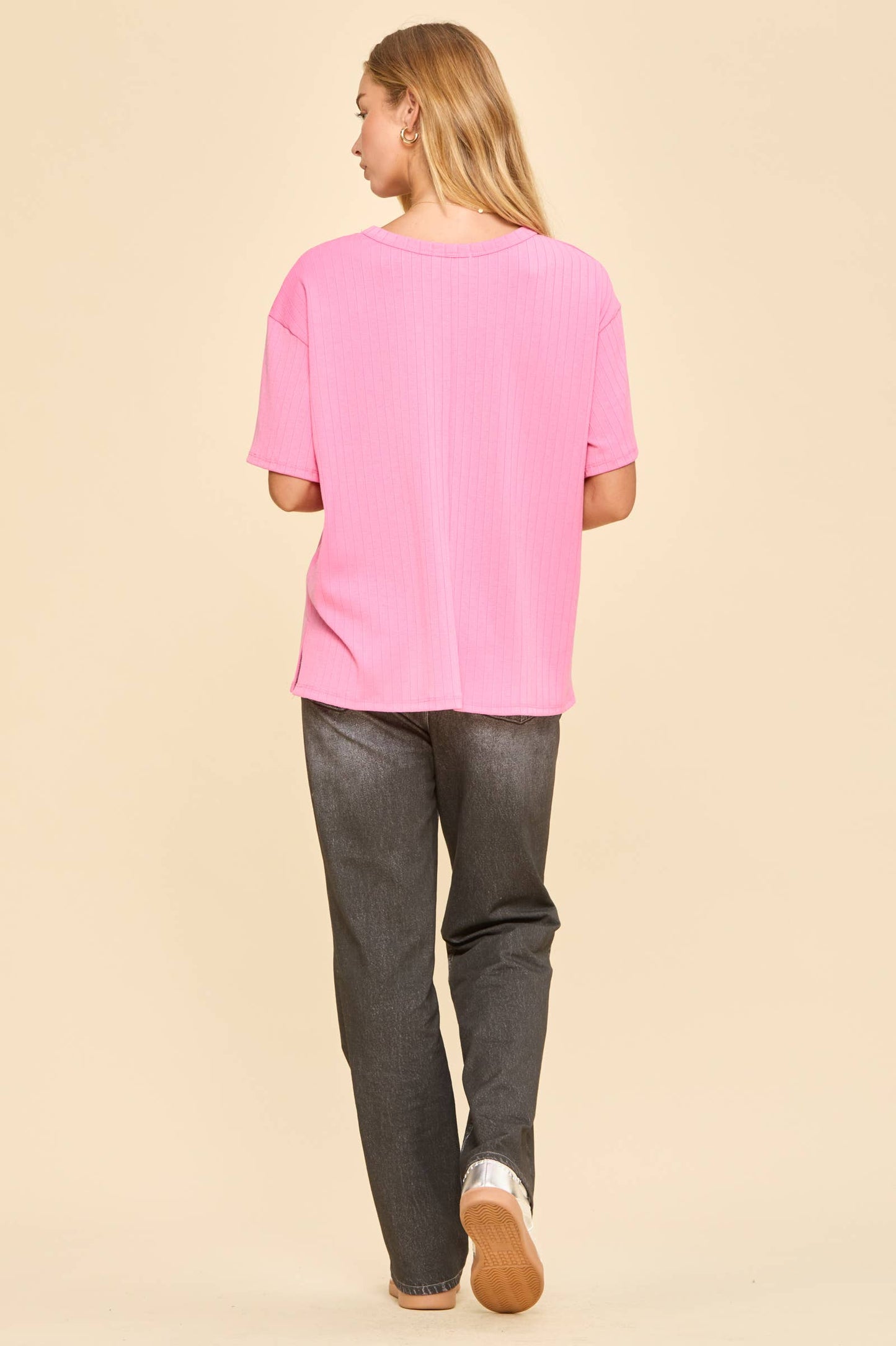 Boyfriend Ribbed Knit Top