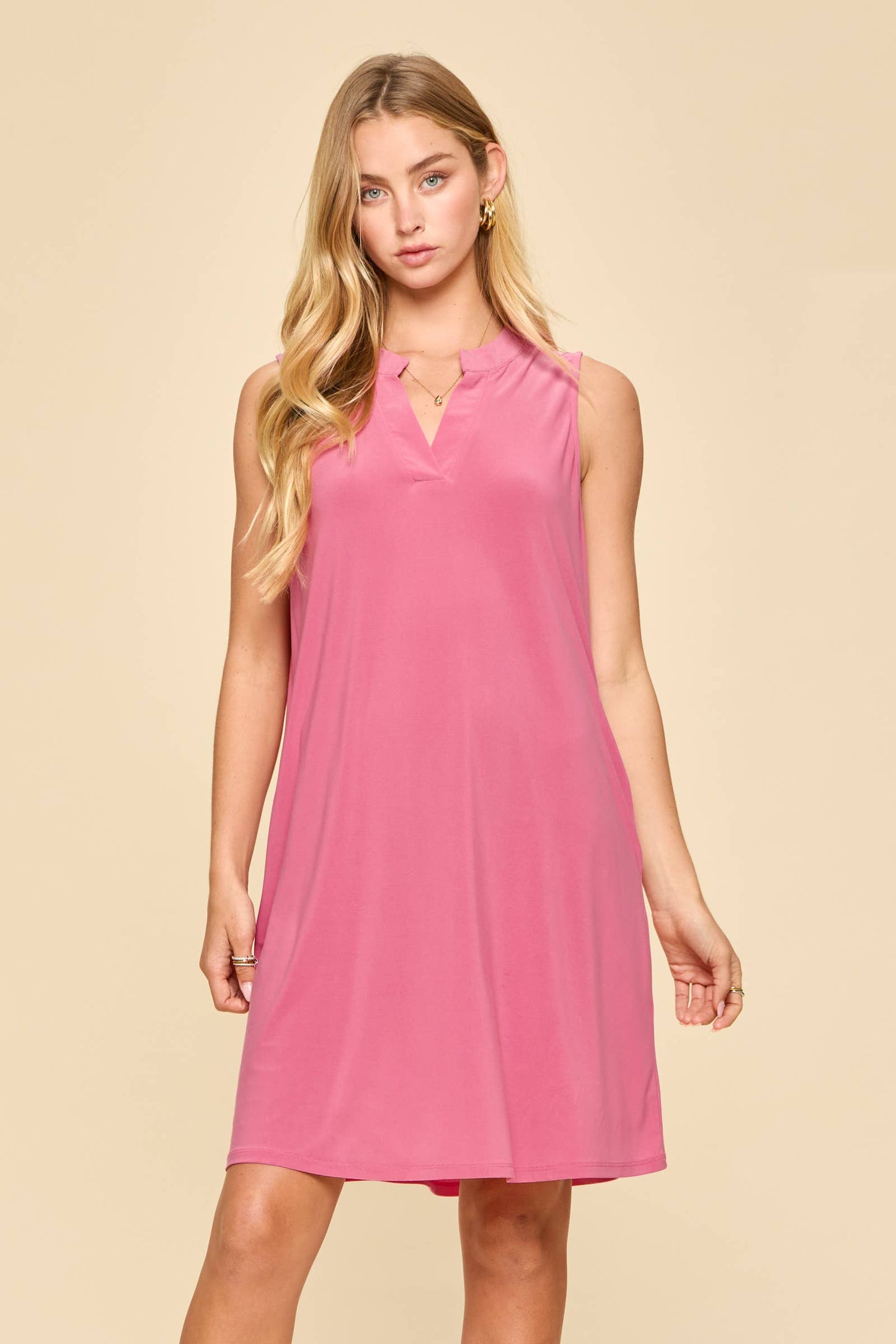 Sleeveless Mandarin Collar Lizzy Dress