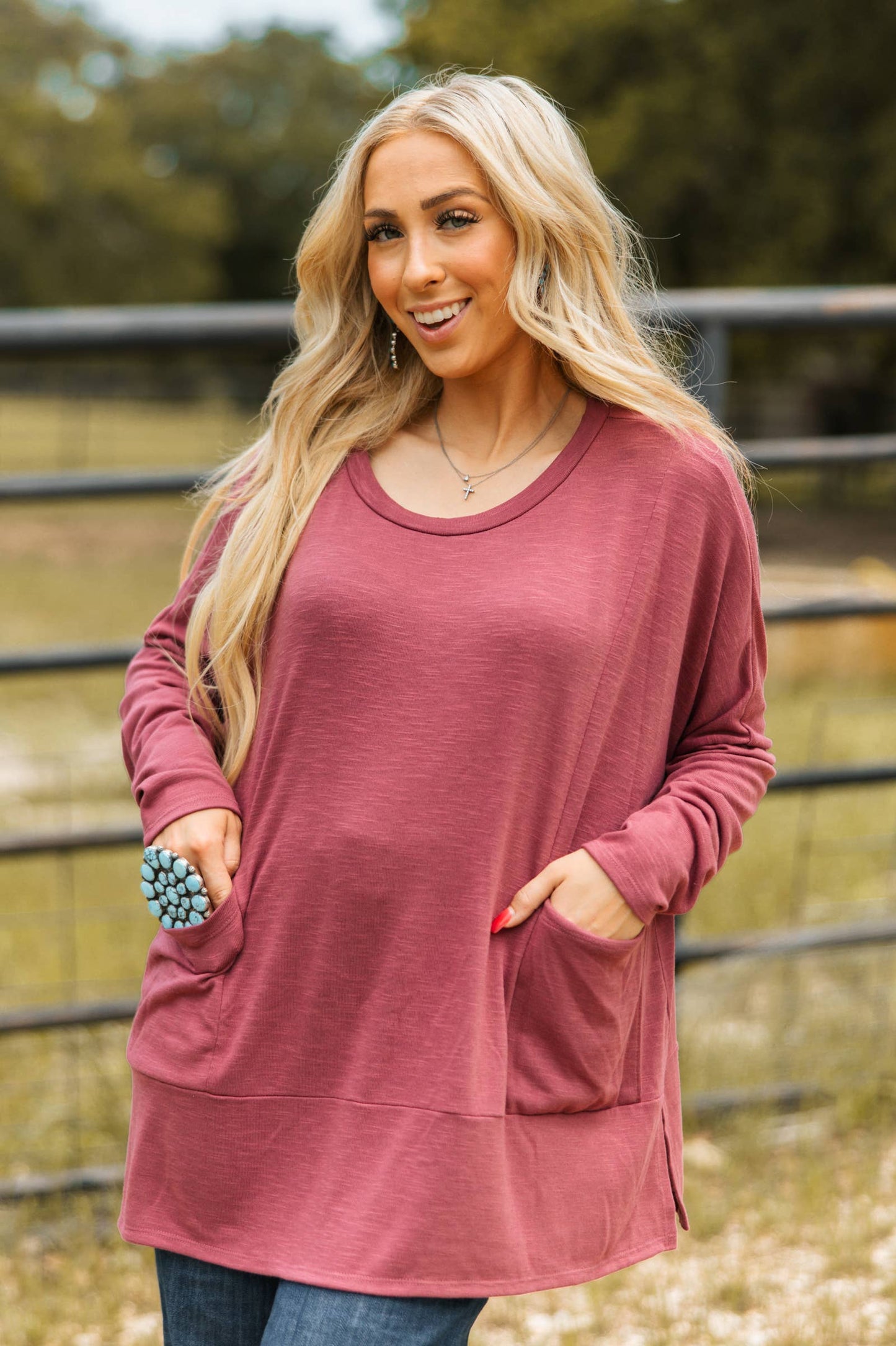 Dear Scarlett - Casual Cotton Long Sleeve Top