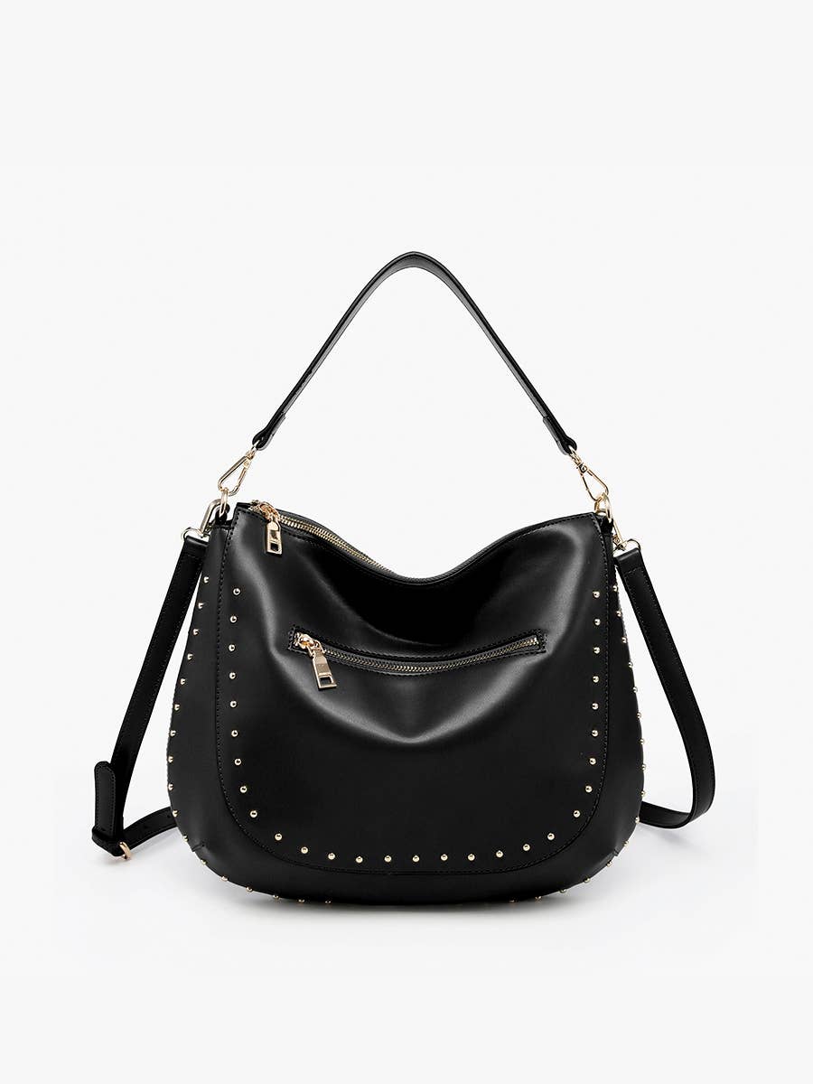 Jen & Co. - Aurelia Studded Hobo Bag – Crossbody Strap | M2630
