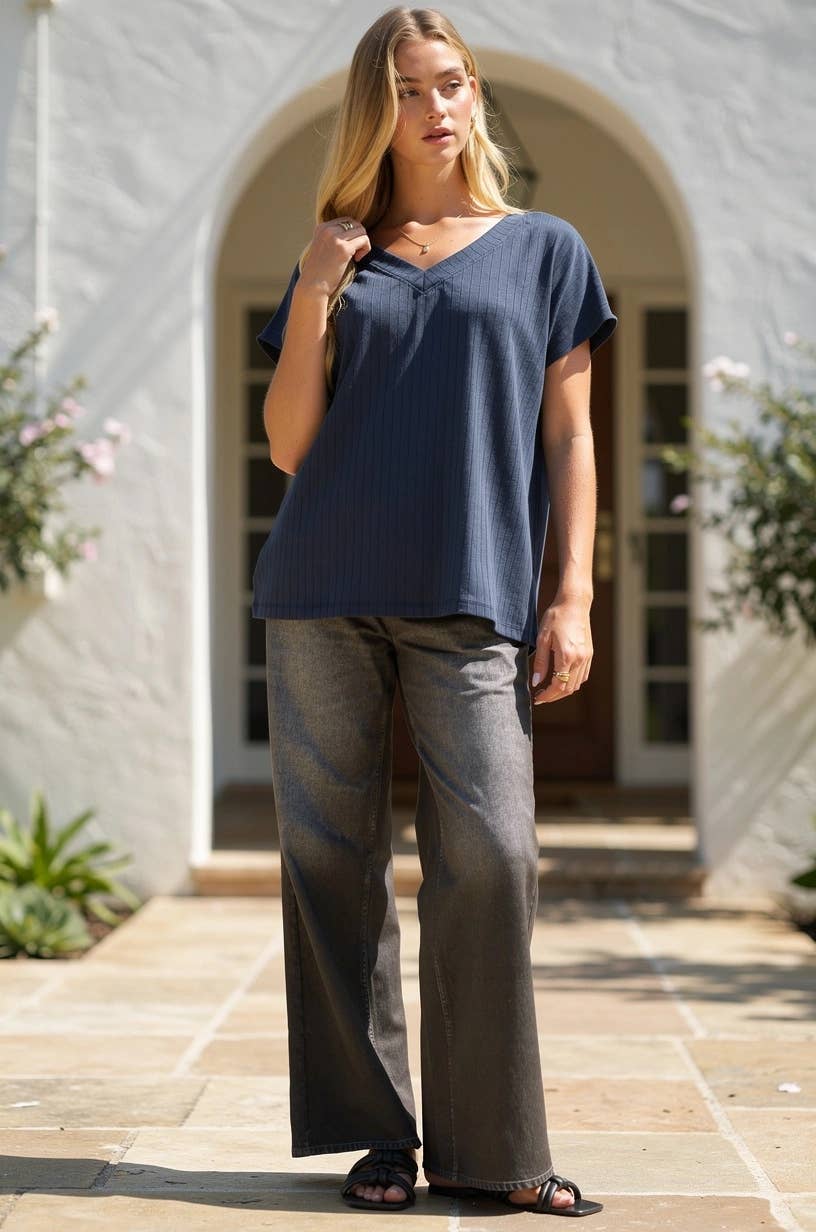 Thick Ribbed Knit Top