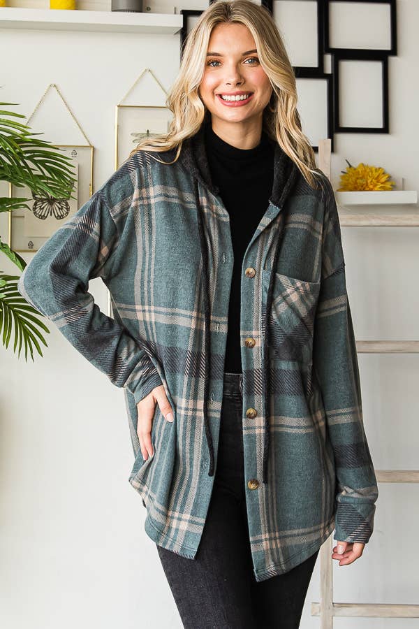 SOFT PLAID SHACKET