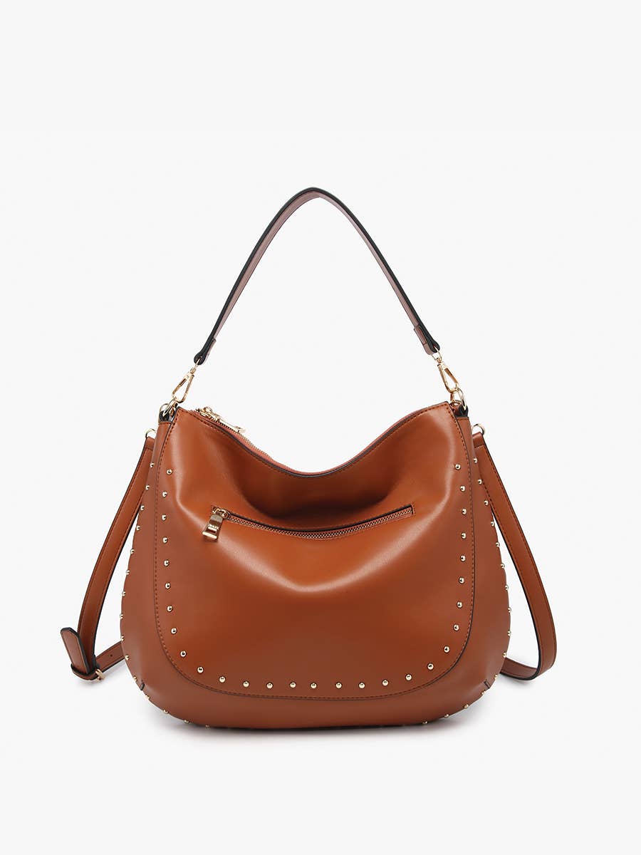 Jen & Co. - Aurelia Studded Hobo Bag – Crossbody Strap | M2630