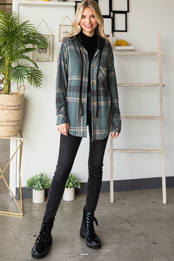 SOFT PLAID SHACKET