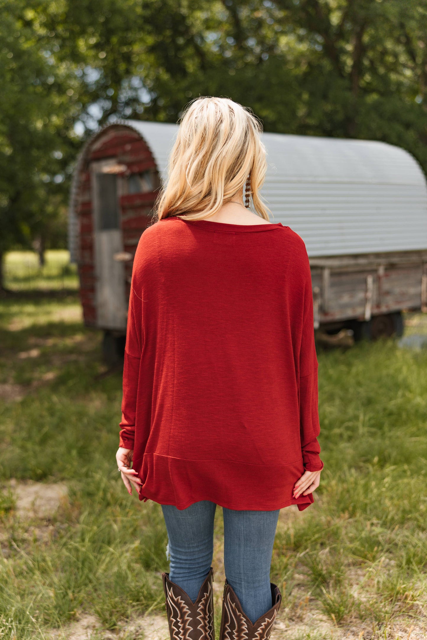 Dear Scarlett - Casual Cotton Long Sleeve Top